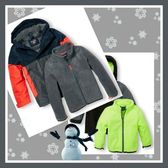 Children’s Place 3-in-1 Blue & Gray Plaid Puffer Jacket – Golden Hour Edition 4 - Picture 6 of 9